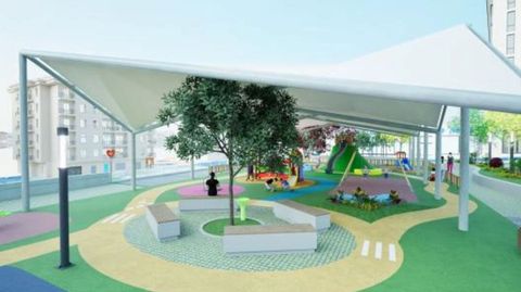 Recreaci�n del dise�o del parque de Pardi�eiros