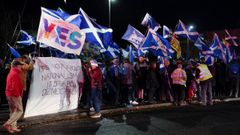 Partidarios de la  consulta se manifestaron este mi�rcoles en Edimburgo