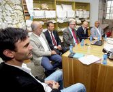 Mira, Becerra, Celso Collazo (sobrino), Antelo, Reigosa y Ca�o, ayer, en la mesa redonda. 