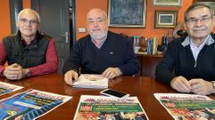 Jos� Miguel de la Cal, Jose Carlos Pumar y Orlando Saavedra en la presentaci�n de la andaina