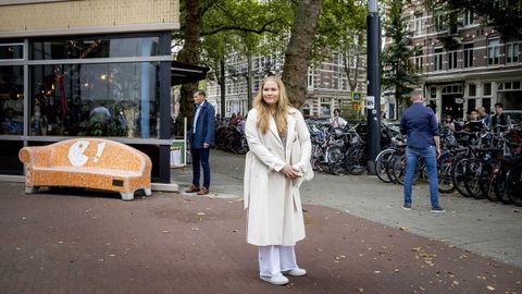 La princesa Amalia, en la Universidad de Amsterdam.