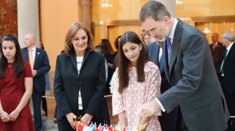 Irene Ramón, recibida polo rei Felipe como gañadora do concurso Qué es un Rey para ti?