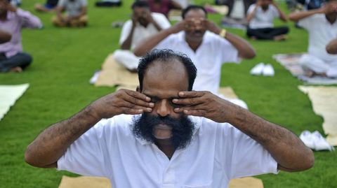 D�a Internacional del Yoga en India.