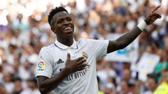 Vinicius.Vinicius con la camiseta del Real Madrid