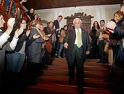 Baltar Pumar, tras anunciar hace un a�o su despedida de la pol�tica, en la Diputaci�n de Ourense.