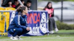 Andrea Su�rez, en un partido del Real Oviedo femenino