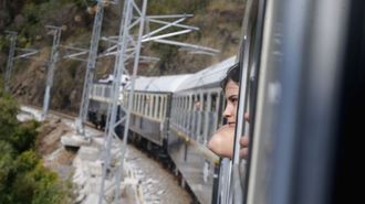 Las fotos del primer viaje del tren hist&oacute;rico Galaico Expreso en la Ribeira Sacra