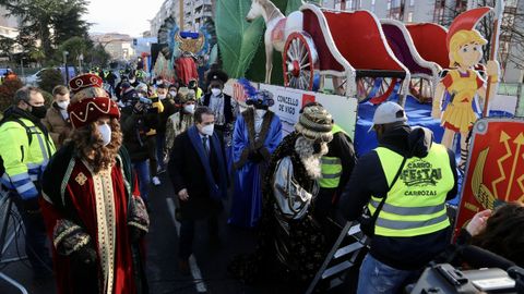 Cabalgata de Reyes en la avenida de Castelao, en Vigo