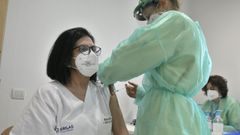 Vacunaci�n a sanitarios en A Estrada