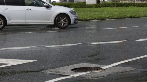 Baches en el entorno de la rotonda de Diz