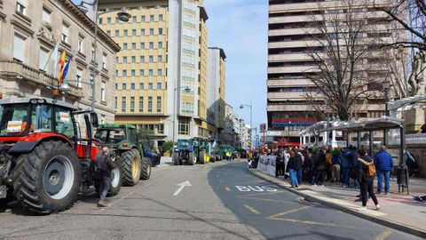 Tractorada en la ciudad de Ourense