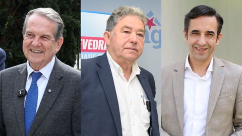 Los alcaldes de Vigo (Abel Caballero, PSdeG), Pontevedra (Miguel Anxo Fern�ndez Lores, BNG) y Ferrol (Jos� Manuel Rey Varela)