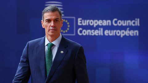 El presidente del Gobierno, Pedro Sánchez, en el Consejo Europeo de Bruselas.
