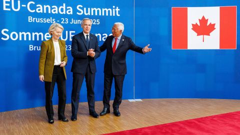 Encuentro UE-Canad� en Bruselas con Von der Leyen, Mark Carney y Ant�nio Costa.