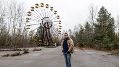 El aventurero britnico Ben Fogle, en la ciudad fantasma de Pripiat (Ucrania)