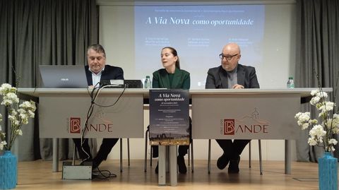 Una de las mesas en la jornada sobre la V�a Nova en Bande.