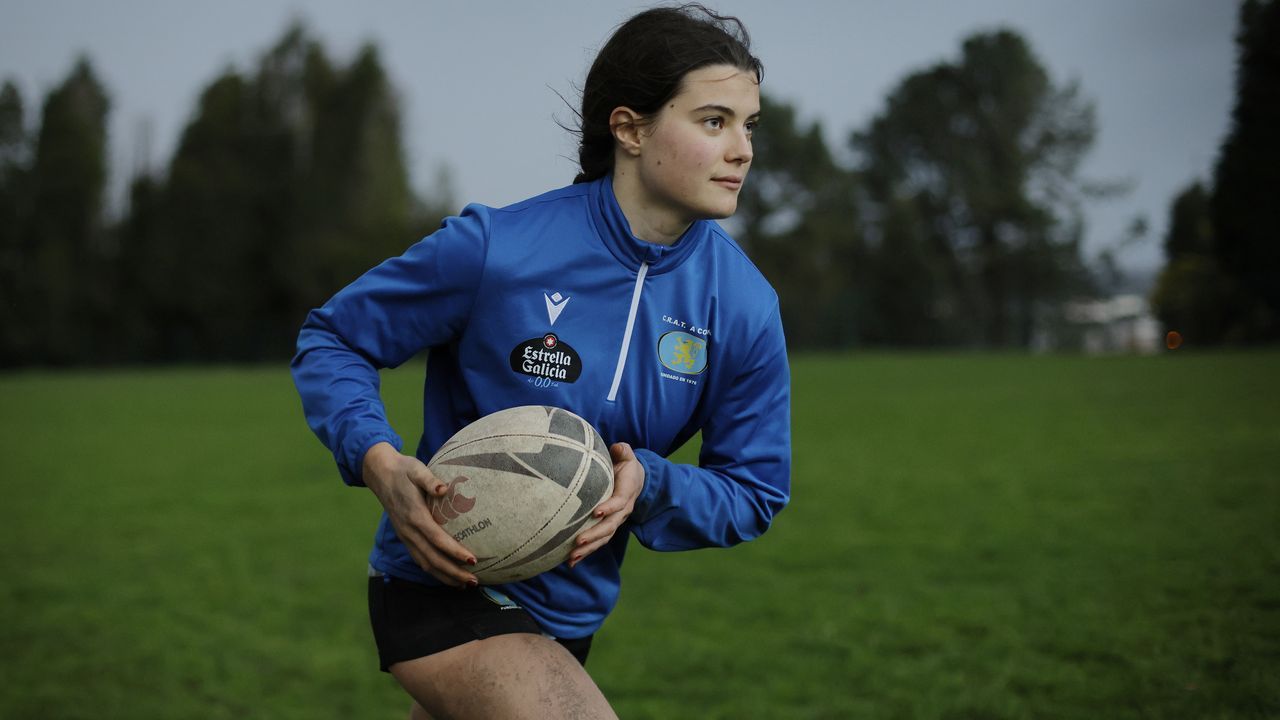 Isabel Rodríguez Vila, jugadora del CRAT: la punta del balón oval gallego
