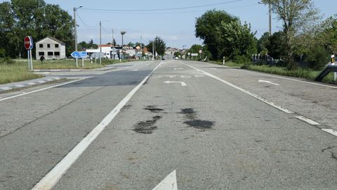 Mal estado de la N-525 en Trasmiras.