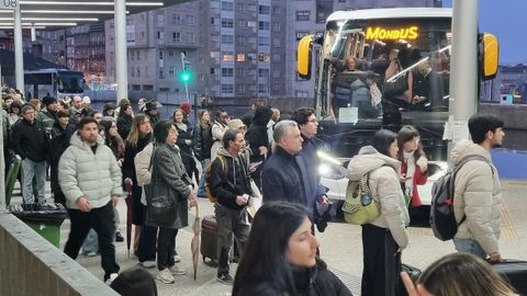 Aspecto de la terminal viguesa a primera hora de la ma�ana
