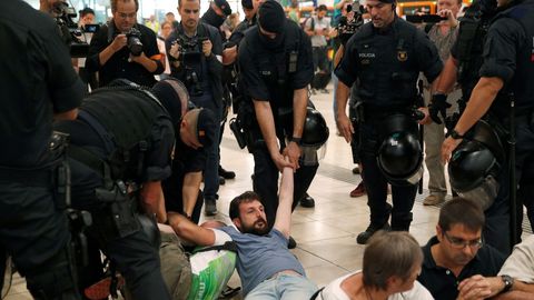 La protesta en Barcelona contra la sentencia del �proc�s�, en im�genes