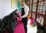 Muestras de las bodegas participantes en la segunda cata Patrimonio Ribeira Sacra. 