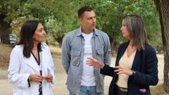 De izquierda a derecha, los socualistas Carmen Rodrguez Dacosta, Pablo Rivera y Lara Mndez este mircoles en Lncara.