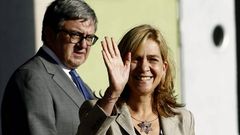 La Infanta Cristina reaparece para visitar al rey