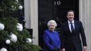 Cameron recibi a la reina en Downing Street para un Consejo de Ministro en el 2012