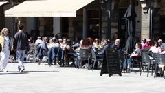 Las terrazas de la marina de A Corua