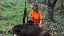 Olaya Lastra, una de las cazadoras m�s j�venes de Asturias