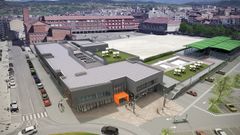 Centro deportivo de Ciudad Naranco, unicado en una parcela del colegio Loyola