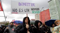 Manifestaci�n de UGT y CC. OO. en A Coru�a