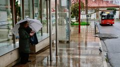 Imagen de archivo de una parada de autob&uacute;s en Ferrol.