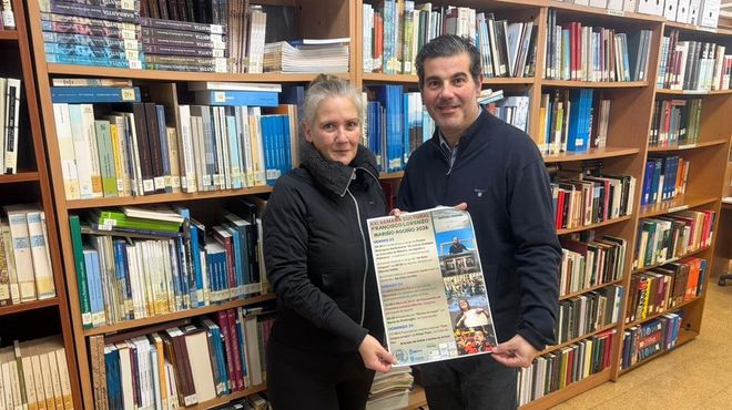 <span lang= gl >Elvira Pisos, presidenta da entidade veci�al, e Unai Gonz�lez, vicepresidente</span>