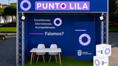 El Punto Violeta del Concello de Pontevedra se instal� durante las fiestas en la plaza de Ourense