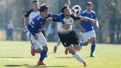 Jorge Mier Vetusta Tudelano Requexon.Jorge Mier lucha por un esf�rico frente al Tudelano