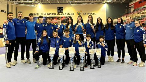 Integrantes del Natural Sport, en el campeonato de Espaa de clubes.