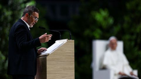 Antonio Banderas, en su discurso ante el papa Le�n XIV