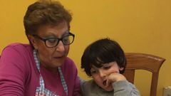 La cari�esa Terita Docanto, con su bisnieto Hugo