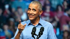 Barak Obama, durante un mitin de la campa�a para la reelecci�n de Joe Biden