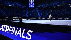 Imagen de un partido de las Finales ATP.