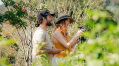 Yago M�ndez y Alba Gallego, durante el rodaje