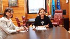 Reuni�n de la consejera de Transici�n Ecol�gica, Industria y Desarrollo Econ�mico del Principado de Asturias, Nieves Roque��, y la alcaldesa de Gij�n, Carmen Moriy�n, en el Ayuntamiento gijon�s.