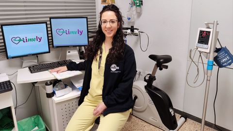 Manuela Sestayo trabaja en el laboratorio de la unidad de rehabilitacin cardiovascular del IDIS.