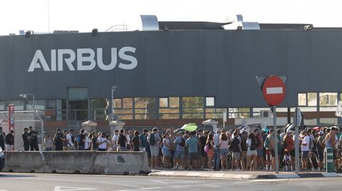 Paro de la plantilla de Airbus por la huelga que mantienen desde finales de agosto