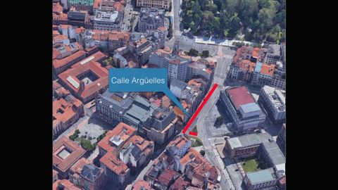 Corte de tr�fico en la calle Arg�elles