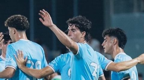 El jugador del Celta Hugo Gonz�lez, celebrando un gol esta pretemporada.