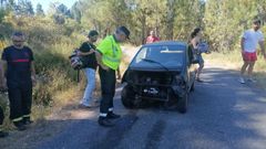 Imagen de la delantera del cuadriciclo tras el accidente en Lobios