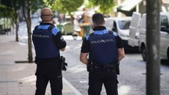 Agentes de la Polic�a Local, en Ourense
