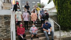 Alumnos del CEIP Maci�eira, tras la visita